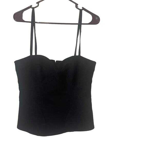 Nanette Lepore Y2k Women's Size 8 Dark Grey Corset Gothic Top - Picture 1 of 11
